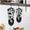 Kitchen Heat Resistant Neoprene Oven Mitt/ Non-Slip Printed Long Kitchen Cooking Glove